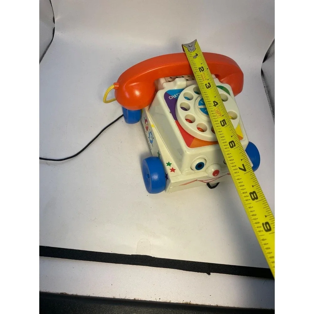 2009Fisher Price Chatter Telephone Toy Rotary Clicking Phone Moving Eyes Classic